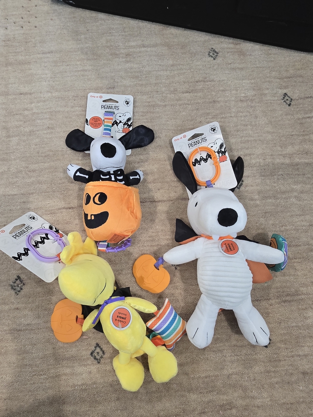 Peanuts Snoopy & Woodstock Halloween Plush Toys for baby's